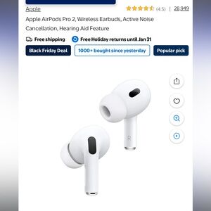 Apple AirPods Pro earbuds and Apple box - NO charging case